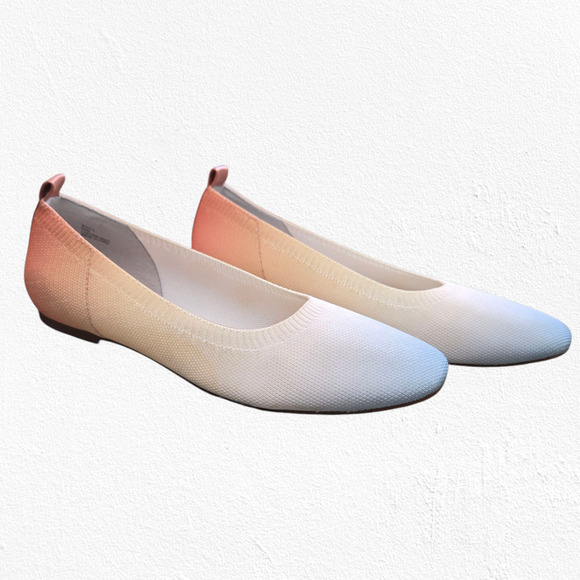 Sanctuary Gradient Knit Ballet Flats Pink Peach Ombre Slip-On Shoes Size 8.5 - Picture 1 of 16